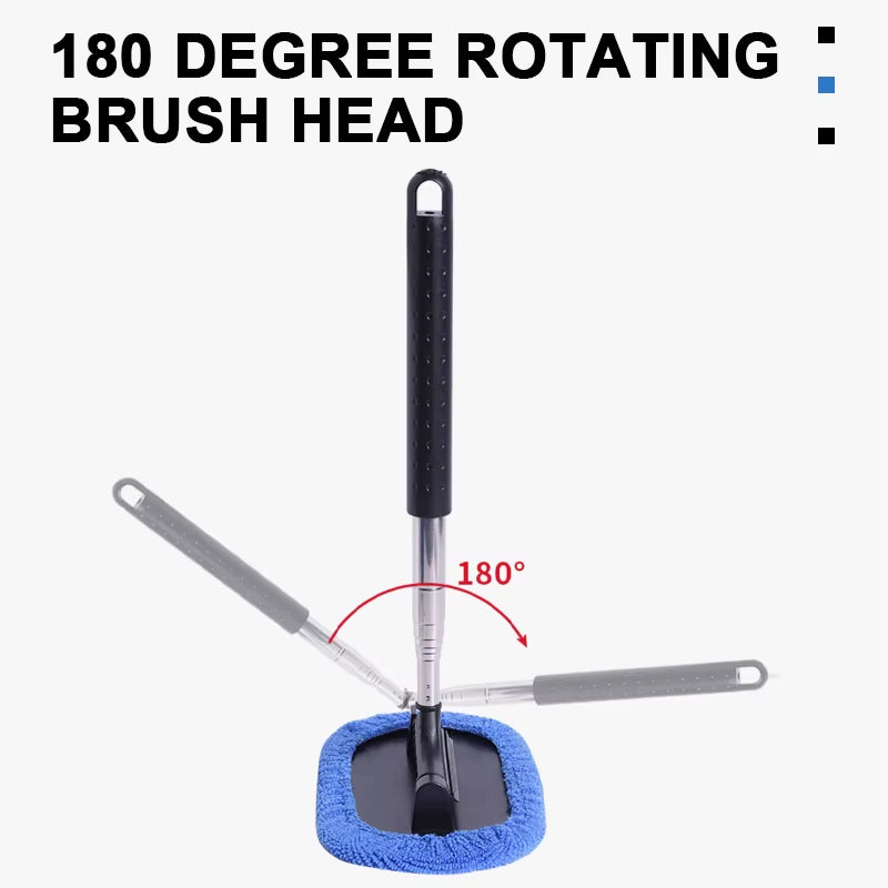 SEAMETAL 3 in 1 Car Window Glass Clean Brush Kit Auto Windshield Wiper Car Detailing Cleaning Wash Tool with Telescopic Handle