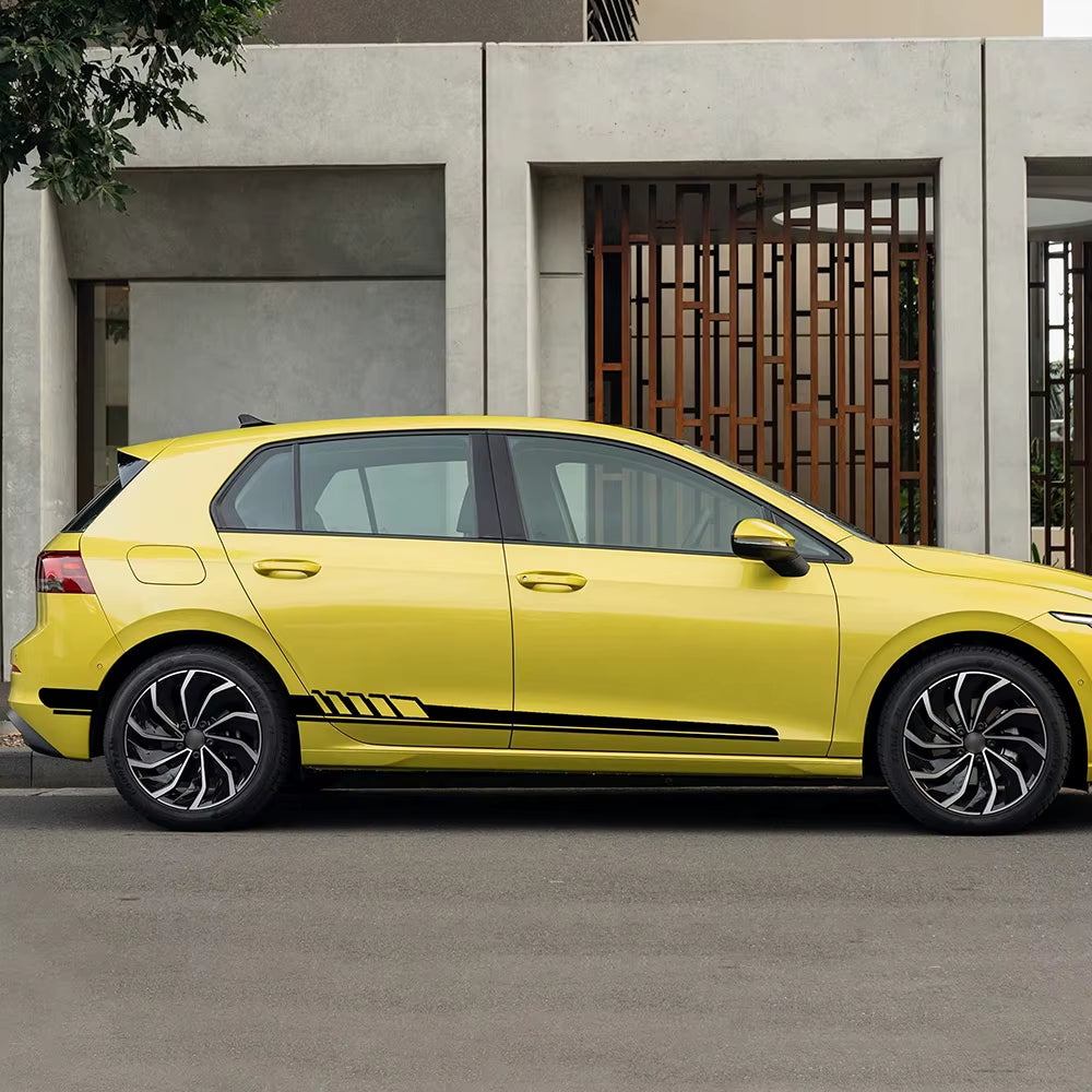 Car Side Body Decals Racing Stripes Vehicle Universal Race Stripes Door Side Skirt Stickers Exterior Decorations for Accessories