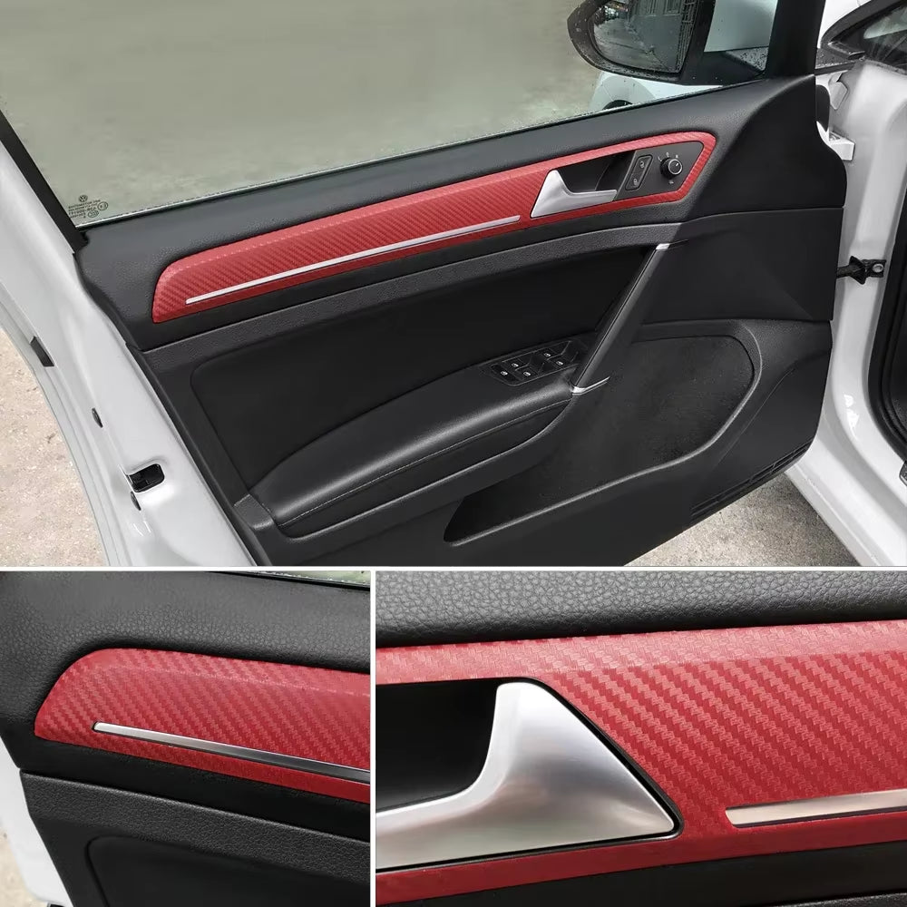 50Cm Wide 3D Carbon Fiber Vinyl Film 3M Car Stickers Waterproof DIY Auto Vehicle Motorcycle Car Styling Wrap Roll Accessories