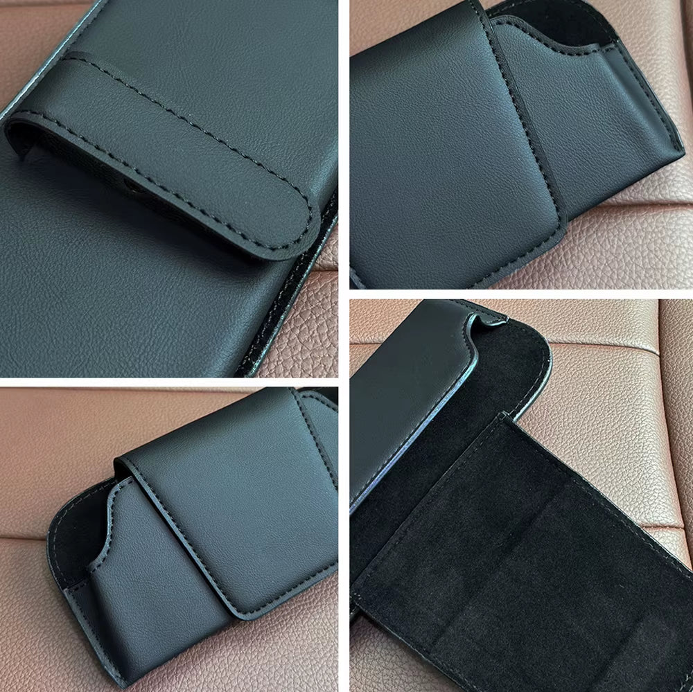 Car Glasses Case PU Leather Auto Sun Visor Glasses Holder Sunglasses Storage Clip Car Interior Card Eyeglasses Case Accessories